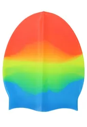 Cuffia da nuoto elasticizzata colorata in silicone per adulti nuova 01571622