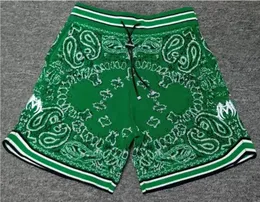 Shorts Fashion Design di lusso Shorts Designer Casual Basket Basketball Short Green Cashmere Letter Sport Sport Short Hip Hop s