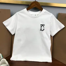 Modna T-shirt dla chłopców z krótkim rękawem dla dziewcząt 2024 Summer dla dzieci Classic B marka Top swobodne dzieci Pure Cotton T Shirt Trendy CSD2401045-6