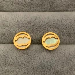 3 farben Luxus Marke Studs Nette Größe Glatte Edelstahl Weiß Shell Herz Liebe Frauen Designer Ohrringe Großhandel