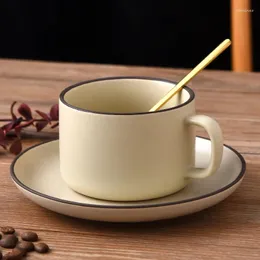 Tazze da tè Tazza da caffè da viaggio Kawaii Cannucce novità portatili Porcellana espresso Ragazze Tazas Desayuno Originales Stoviglie