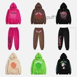 Sudaderas con capucha Chándal Tech Set Diseñador Traje de pista Sp5der Young Thug 555555 Hombres Mujeres Chaqueta rosa Sudadera Mac barato 0UYS