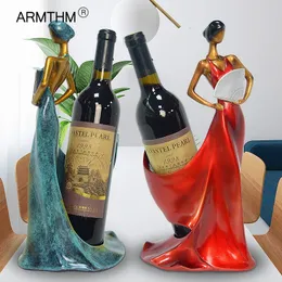 Wine Bottle Display Stand Rack Homeliving Roomeltable Decoration Wedding Ornament Beauty Girl Model 240104