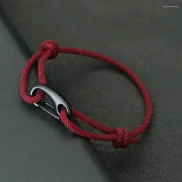 Urok bransolety proste styl bransoletka sznur unisex ręcznie robione tkaczy ślizgający się regulowany sznur Braslet plaż