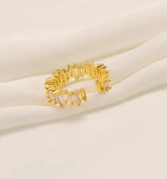 18CT Thai Baht G/F złote kamienie 1,95 ct biały pierścień Eternity Band 22k Prawdziwe solidne diamentowe pierścienie Diamentowe Klejnot prostokątny z 9931125