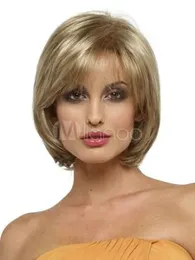 CAPS Fashion Wig New Sexy Women's Short Mix Blond Natural Hair Wigs