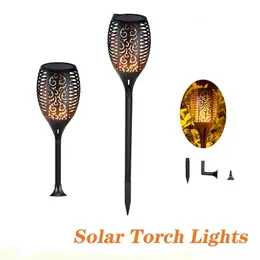 Dekoracje 96LED Solar Torch Lights Wodoodporny migoczące światła płomienia pochodni zewnętrzny światło słoneczne oświetlenie dekoracji krajobrazu