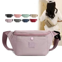 Saco de cintura feminina de alta qualidade oxford pano à prova dwaterproof água cinto sacos crossbody peito feminino moda fanny pacote banana hip bolsa 240103