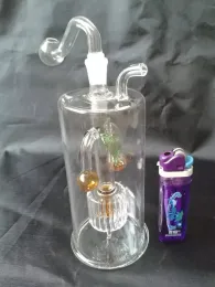 A 014 Height Bongglass Klein Recycler Oil Rigs Water Pipe Shower Head Perc Bong Glass Pipes Hookahs Deciduous leaves ZZ