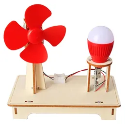 DIY Holz Windgenerator Modell Kinder Wissenschaft Spielzeug Lustige Technologie Physik Kit Lernspielzeug für Kinder Lernspielzeug 240104