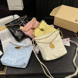 Projektantka torba premium Light Luksusowa mini śmieci torba Chanelry łańcuch na ramieniu torba crossbody plisowana mała torba na zakupy mała torba