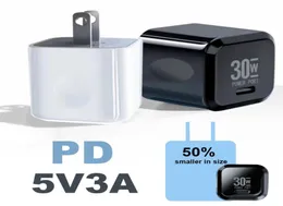 30 W PD USB-Wandladegeräte Power Delivery TYP C US EU-Stecker Schnelllade-Ladegerät-Adapter für iPhone 12 11 Pro Max6779990