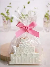 100 pcs/lot Lovely Clear Cellophane Cookies Craft Wedding Birthday Candy Party Plastic Bags wholesale 12x25cm LL