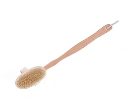 Suchy pędzel do ciała z długim, odłączonym rączką bez poślizgu 100 Natural Bristle Cath Shake Brush Blood Circulation3692579