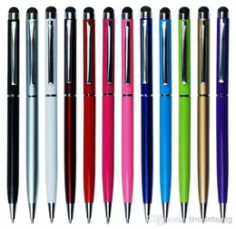 Yüksek kaliteli 2 arada 1 Stylus dokunmatik kalem Mobil Cep Telefonları için Renkli Kristal Kapasitif Dokunmatik Kalem47775757