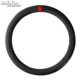 스티어링 휠 커버 Shining Wheat Suede Car Steering Wheel Cover Universal 37-38cm 직경 Soft는 7 개의 색상 마커를 포함합니다.