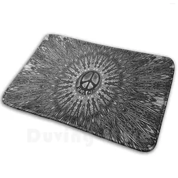 Teppiche Heilige Geometrie Frieden Hippie Kunst Design Matte Teppich Teppich Anti-Rutsch-Fußmatten Schlafzimmer Meditation Chakra Namaste Om