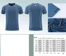 LL-R661 Men Yoga Outfit Gym T Shirt träning Fitness Wearwear Training Basketball Running Ice Silk Shirts Outdoor Tops Kort ärm elastisk andningsbar567