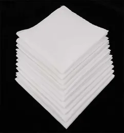 10pcs erkek beyaz mendiller 100 pamuk kare süper yumuşak yıkanabilir Hanky ​​Göğüs Havlu Cep Meydanı 28 x 28cm T2006187253566