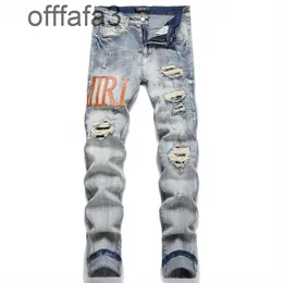 Pantaloni da uomo jeans viola 2024 Pantaloni invernali in cotone Denim Bombato Ordinario Casual Mid Rise Blue Youth Jeans da uomo Trend