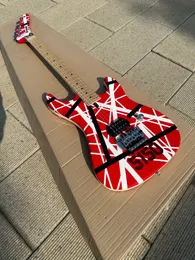 5150 electric guitar, imported alder body, Canadian maple fingerboard, signature, classic red and white stripes, lightning free shipping