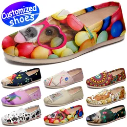 Customized shoes toms shoes cloth shoes star lovers diy shoes Retro casual shoes men women shoes outdoor sneaker pet dog pink big size eur 35-47