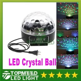 Effekter DHL Mini Digital LED RGB Crystal Magic Ball Effect Light DMX512 Disco DJ Stage Lighting Voiceaaktiverad grossistlampan 20