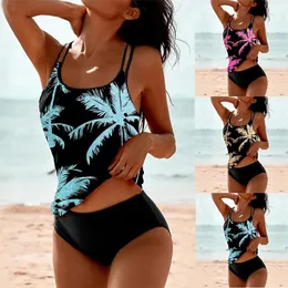 여성 수영복 비키니 세트 패션 수영복 여름 여성 섹시한 탱키 비치웨어 수영 디자인 인쇄 수영복 240103