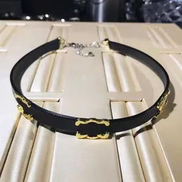 Goth chokers gotik metal pu erkek kadın takı tasarımcısı karanlık yaprak siyah halat kolye