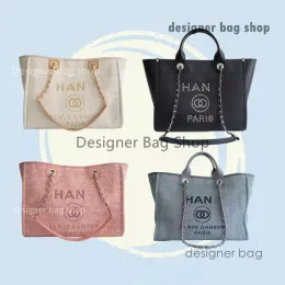 Bolsa de designer feminina luxo cc deauville bolsa de alta capacidade embreagem homem designer praia bolsa de compras bolsa de lona de nylon crossbody ombro corrente pacote de trabalho sacos de bagagem