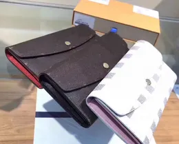 Francia París Marca Cuadros Impreso Lienzo Flap Wallet Lady's Titular de la tarjeta Bolsa Monederos Luxurys Diseñadores Bolsas