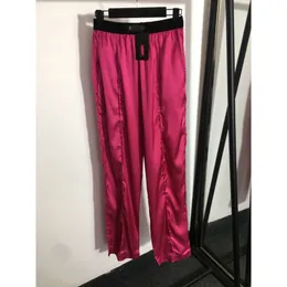 Leggings de mujer Primavera/Verano Ropa elegante a la moda Cinta con letras Cintura elástica Pantalones casuales ligeros y frescos con bolsillos