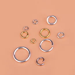 Components 10pcs Sterling Sier Accessories Open Ring Connection Ring Open Ring, Handmade Diy Bracelet Necklace Live Closed Ring