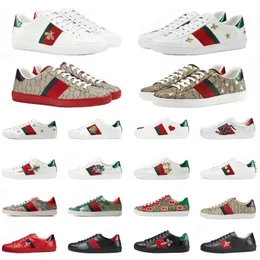 Tennis Designer Bee Ace High Quality Mens Casual Vintage Chaussures Ladies Leather Shoes Sneakers