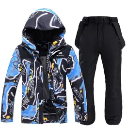 Vestes hommes Ski costume hiver nouveau épaissi chaud Ski veste et pantalon mâle chaud motoneige Snowboard veste en plein air neige Sports costume