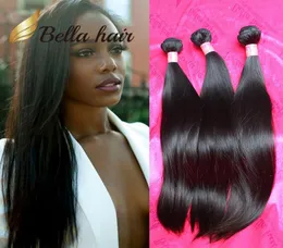 11A Thickest Brazilian Virgin Hair Bundle 3pcslot Double Drown Silk Peruvian Straight Hair Weave Raw Indian Human Extension Bella7990420