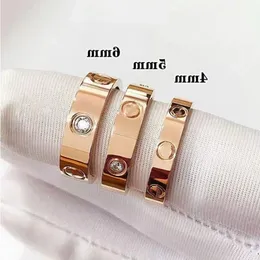 2022 Liebesschraubenring Herrenringe Klassischer Luxus Designerschmuck Frauen Titanstahllegierung Vergoldetes Gold Silber Rose Niemals verblassen Nicht Whff