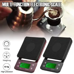 3kg 0,1g 5kg 0,1g Café pesando 0,1g Balança de café por gotejamento com temporizador Balança digital de cozinha Balança de alta precisão LCD 240105