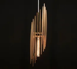 Drewniany wisiorek Światło drewniane urządzenie oświetleniowe Oprawa oświetleniowa drewniana abażel nowoczesne drewniane żyrandol oświetlenie żyrandola