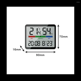 ساعات الحائط درجة حرارة المنبه الرقمي ودرجة حرارة الرطوبة العاطفية متعددة الوظائف المنزلية الإلكترونية -