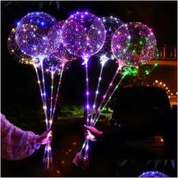 Украшение вечеринки Led Декоративные воздушные шары Бобо Струнный светильник Декор на Рождество Хэллоуин Воздушные шары на день рождения Прямая доставка Домашний сад Dhqfp