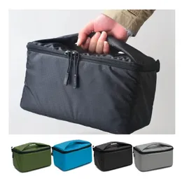 Bolsa acolchoada para câmera portátil, suporte à prova de choque com divisória para dslr sony canon pentax 240104