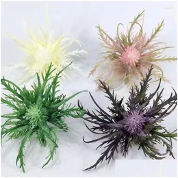 Decorative Flowers Wreaths Bonsai Artificial Plants 3 Forks And Wild Thorns Home Garden Decoration Flower Arrangement Seedling Fz192 D Ottd8