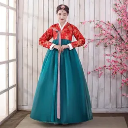 Palco desgaste feminino tradicional coreano hanbok vestido folk dança traje coreia sl2062