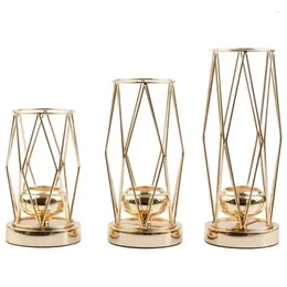 Candle Holders Metal Wire Iron Tealight Holder For Tables Decor Living Room Bathroom Decorations Geometric Drop