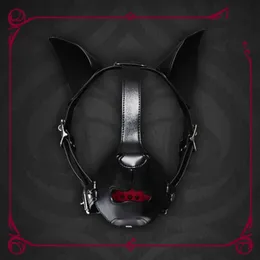 BDSM Puppy Play K9 Bondage Kit Dog Hood Binding Band Mouth Ball Role-Playing Máscara 240105