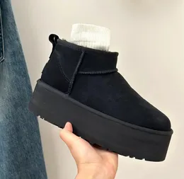 Damespantoffels Kastanjebont Slides Dheepskin Shearling slipper Tasman Classic Ultra Mini Platform Laarzen dames sneeuwwolmix