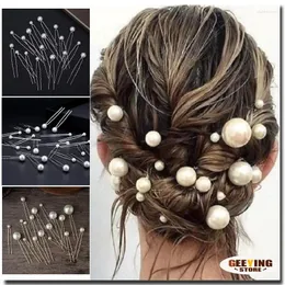 Headpieces 20st Gold and Silver Pearl Hair Clip Costume Styling Hanbok Headdress Bride Bridesmaid Headgear Party Supplies
