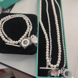 Hjärta halsband designer halsband för kvinnor mode smycken kvinna lyx pärla ot kärlek smycken silver kedja designer smycken födelsedag julklapp bröllop fest