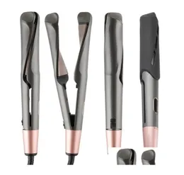 Curling Irons Professional Hair Straight Flat Iron Led Hairstraightener ed Plate 2 In 1 Ceramic For All Types Salon Tools Dro3299904